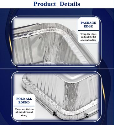 Contenedores de alimentos de alumínio resistentes ao calor e higiénicos para armazenamento conveniente de alimentos