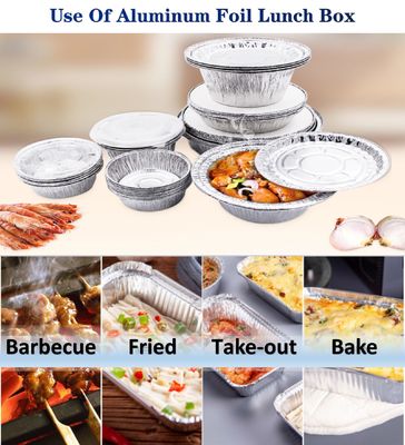 Caixa de almoço de alumínio personalizável com acabamento de superfície lisa e material reciclável para utensílios de cozinha