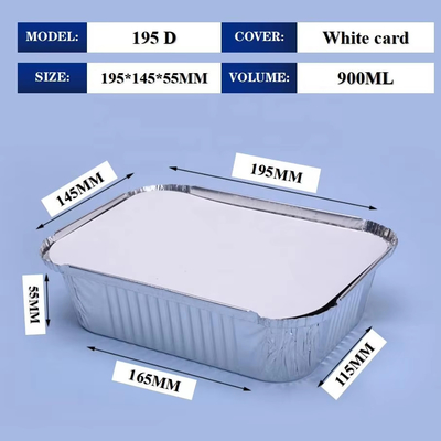 Caixa de almoço de papel de alumínio descartável Caixa de comida de lanche pequeno com peixe grelhado