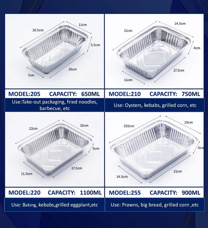 Marmita de folha de alumínio particionada e personalizável para a indústria de catering