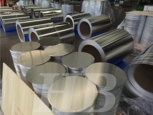 Discos de alumínio 3003 de alta resistência, espessura 0,3-6 mm, diâmetro 80-1600 mm